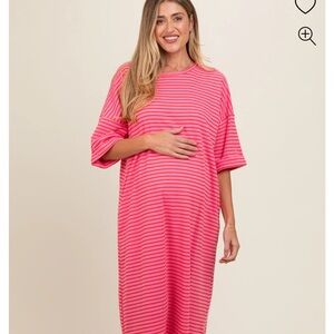 Pinkblush Pink Striped Maternity Dress